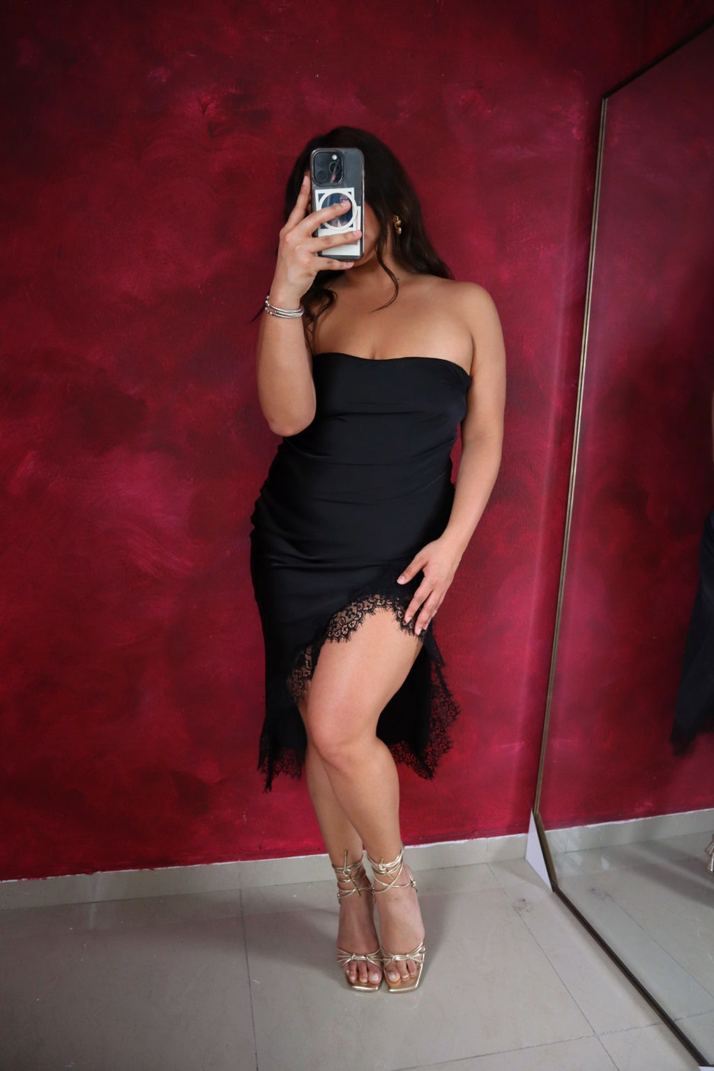 Strapless Midi Dress